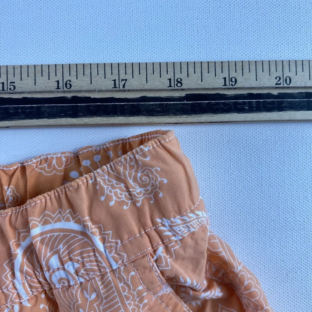 Peter Millar Swim Shorts Mens XL Orange White Floral‎ Paisley Board Trunks Beach